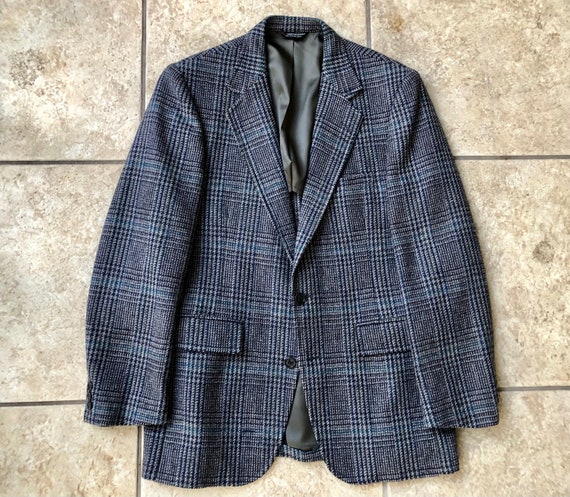 Chaps by Ralph Lauren Vintage 70's Tweed Plaid Wool Blazer. Rare Suit  Jacket.