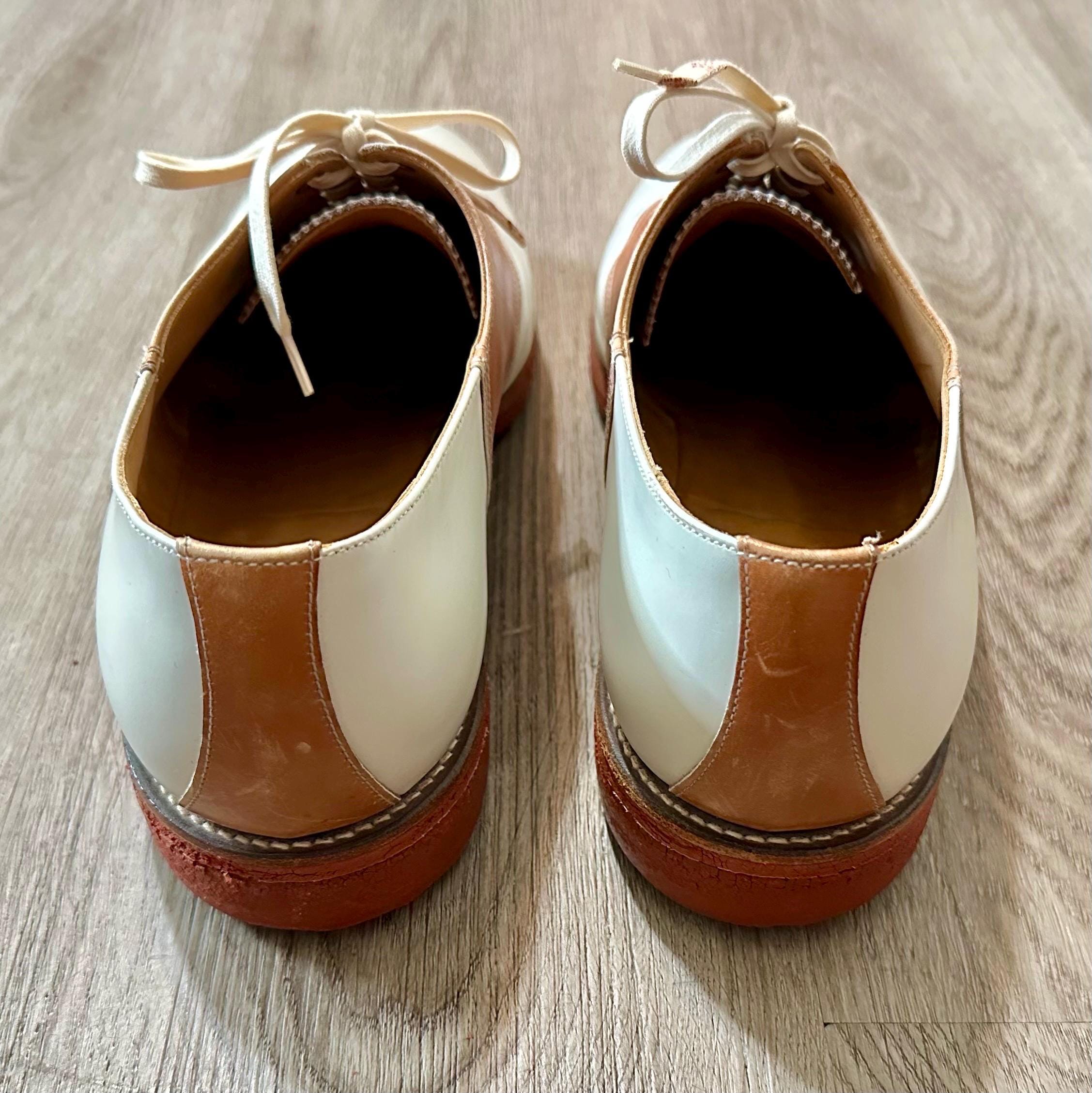 Vintage POLO RALPH LAUREN White & Brown Saddle Shoes | 11 1 