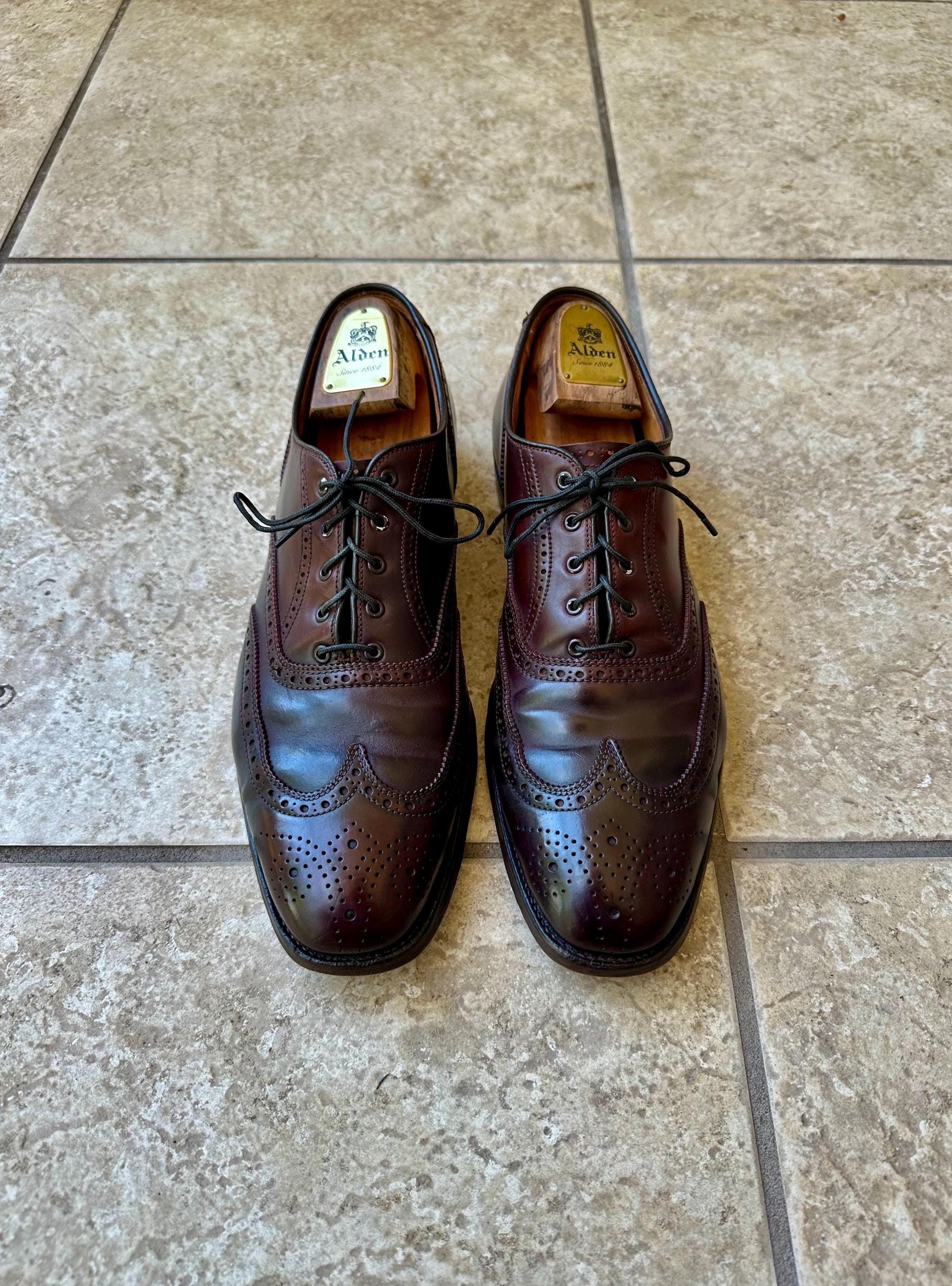 靴 B Brothers A764 cordovan wing by Alden Alden X Brooks Brothers A764 Men's SHELL CORDOVAN Wing Tip