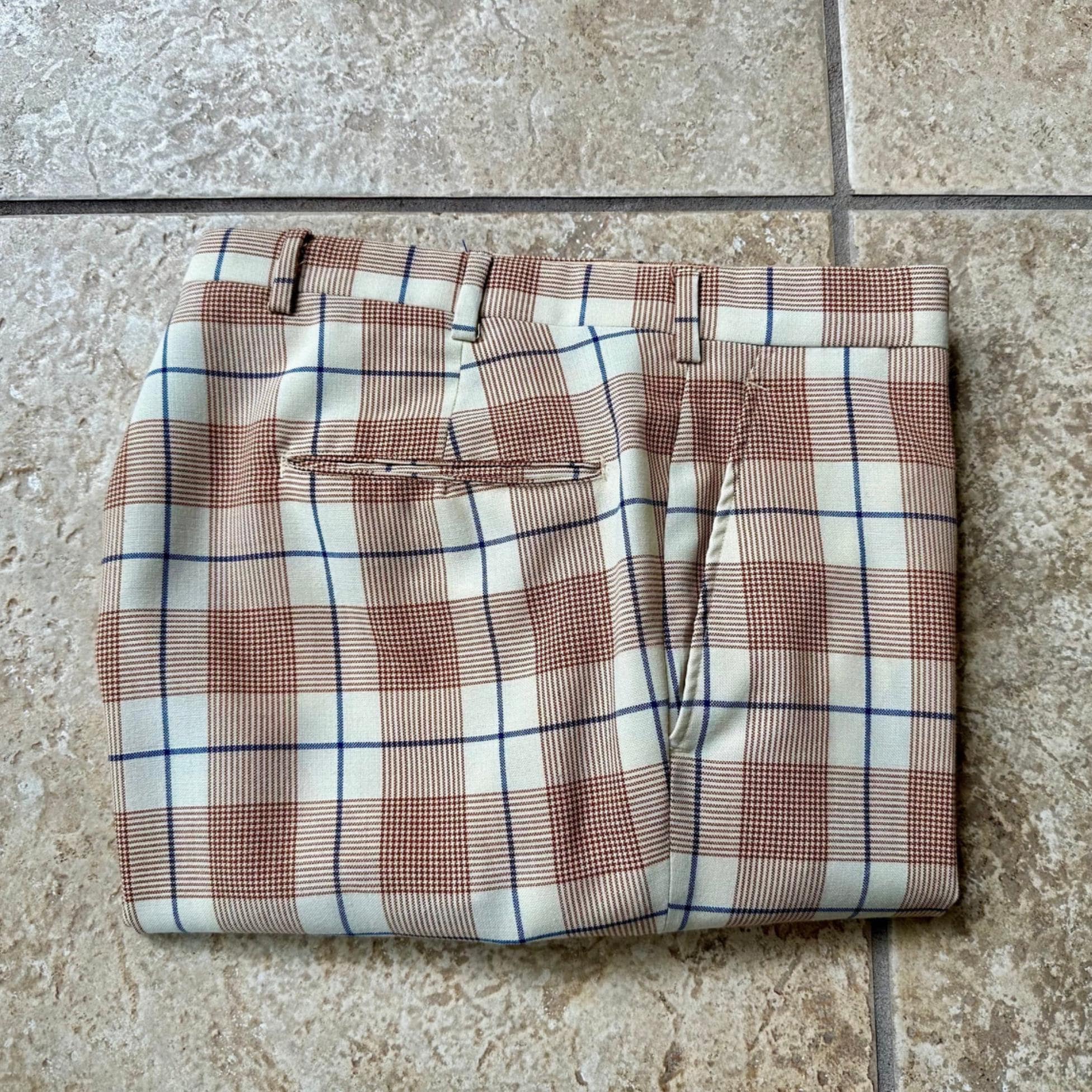 Veston de Complet à Carreaux Glen Bleu Moyen à Coupe Étroite | RW&CO