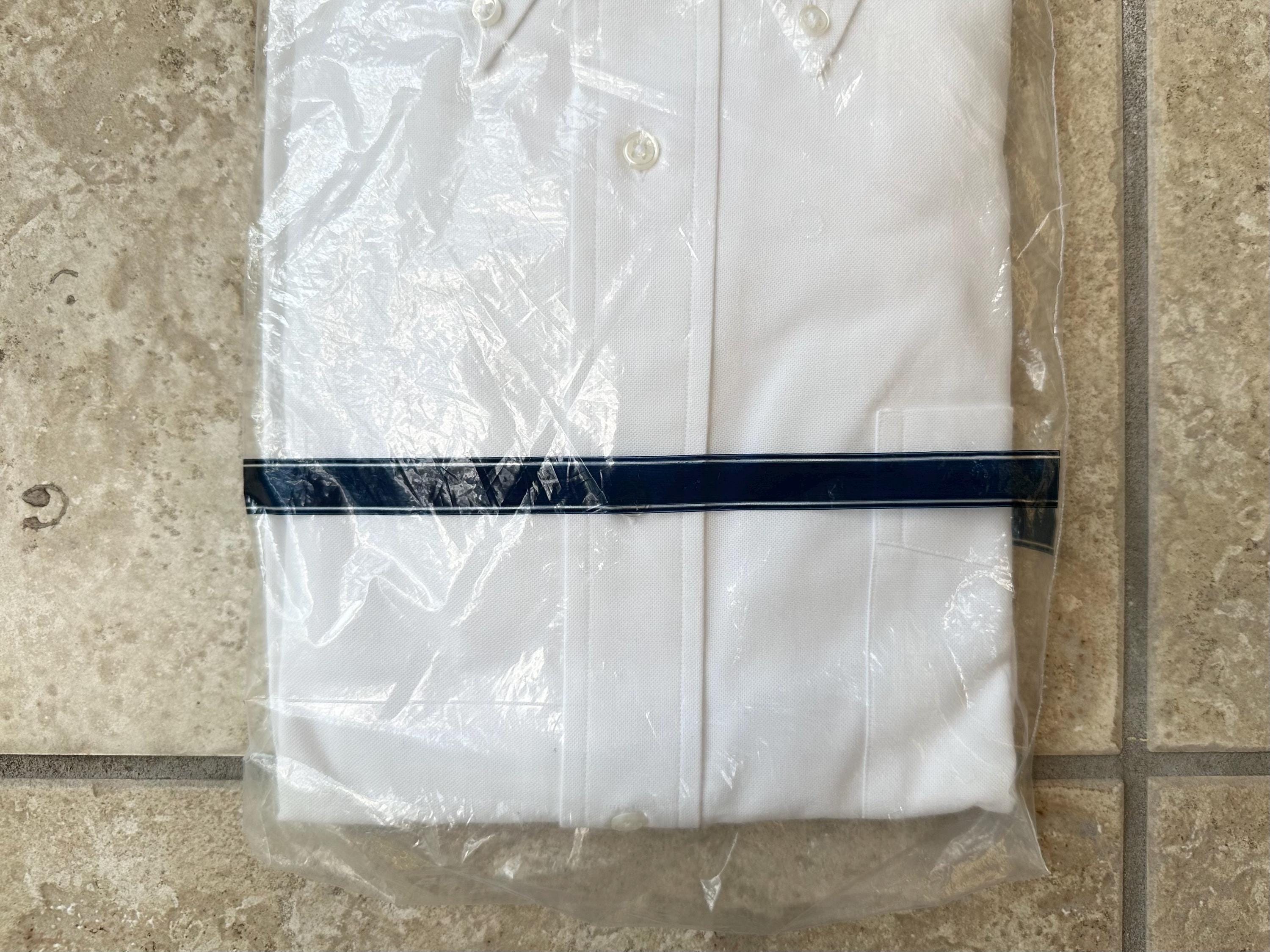 デッドストック HUNTINGTON ホワイトオックスフォード布ボタンダウン