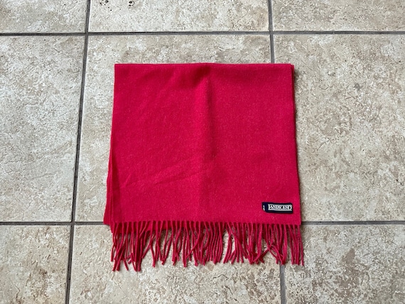 Vintage LANDS END Pink Cashmere Scarf | Ivy Leagu… - image 1