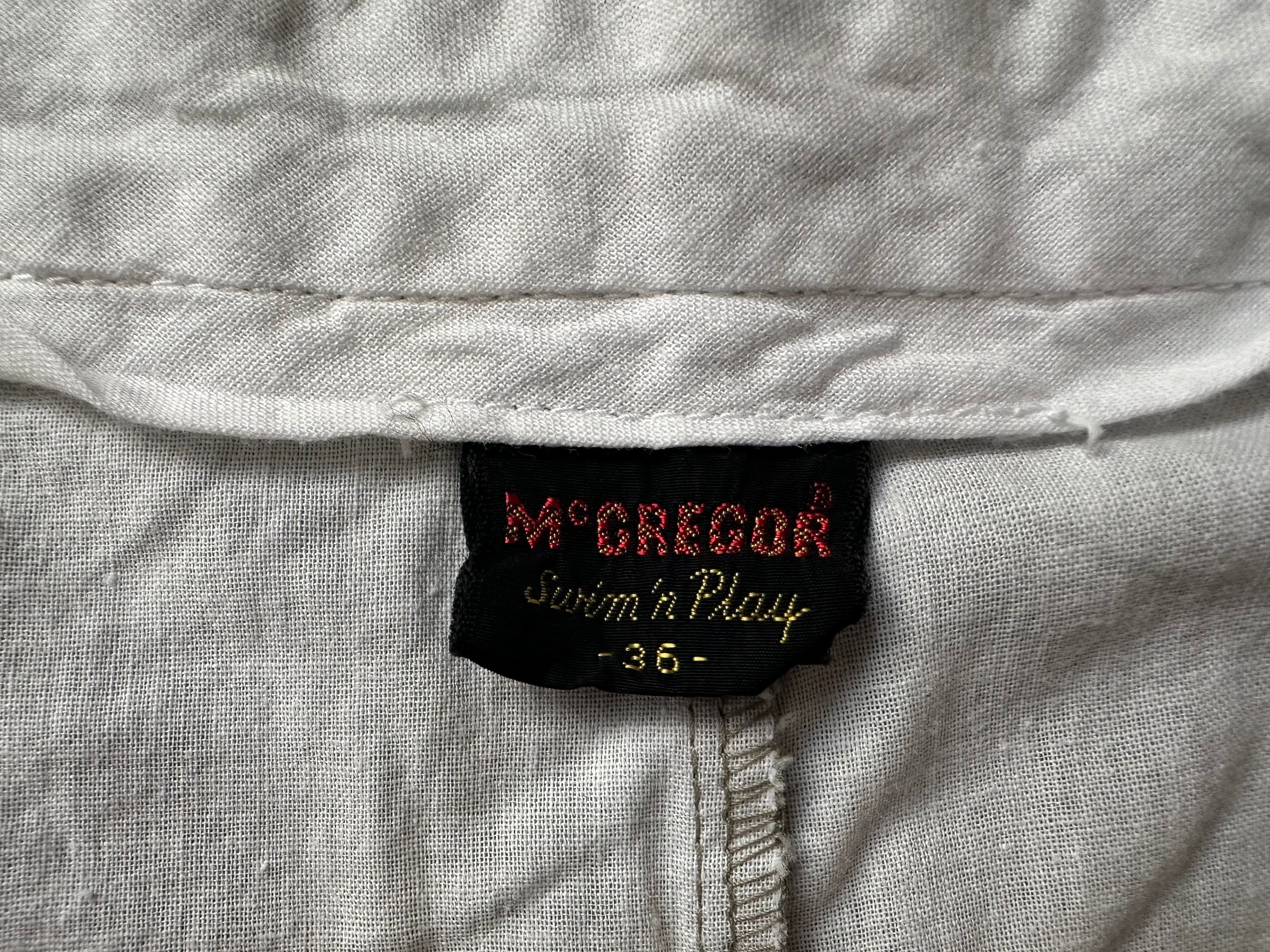 デッドストック 1960年代 MCGREGOR グレーポプリン スイムトランクス 