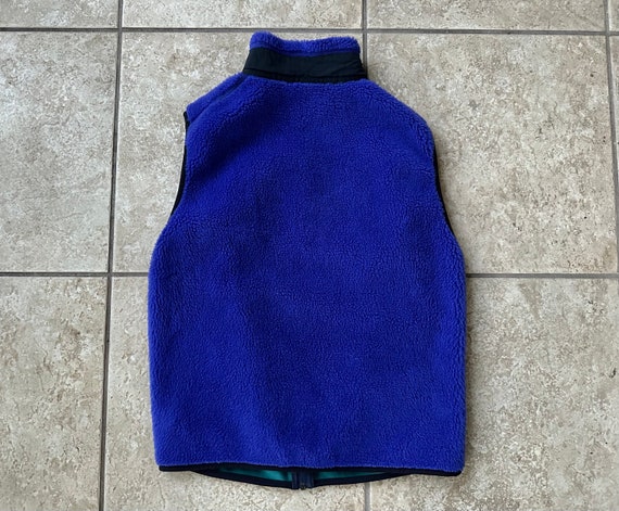 Vintage PATAGONIA Dark Blue Fleece Full-Zip Sleev… - image 2