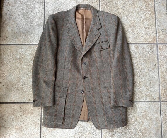 Vintage JAMES PURDEY & SONS Light Brown Herringbone Tweed Hunting