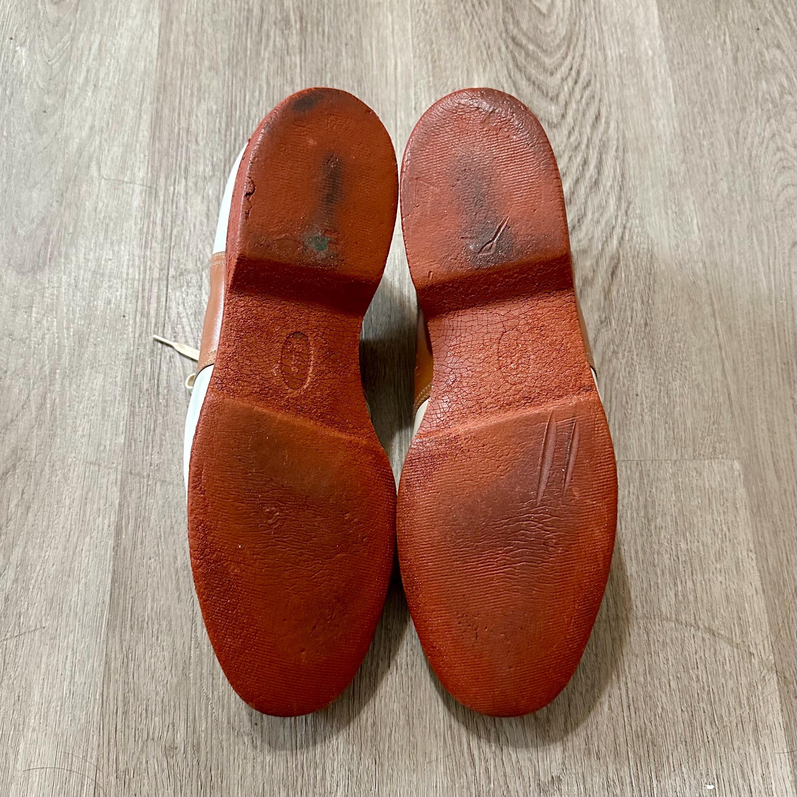 Vintage POLO RALPH LAUREN White & Brown Saddle Shoes | 11 1/2 D