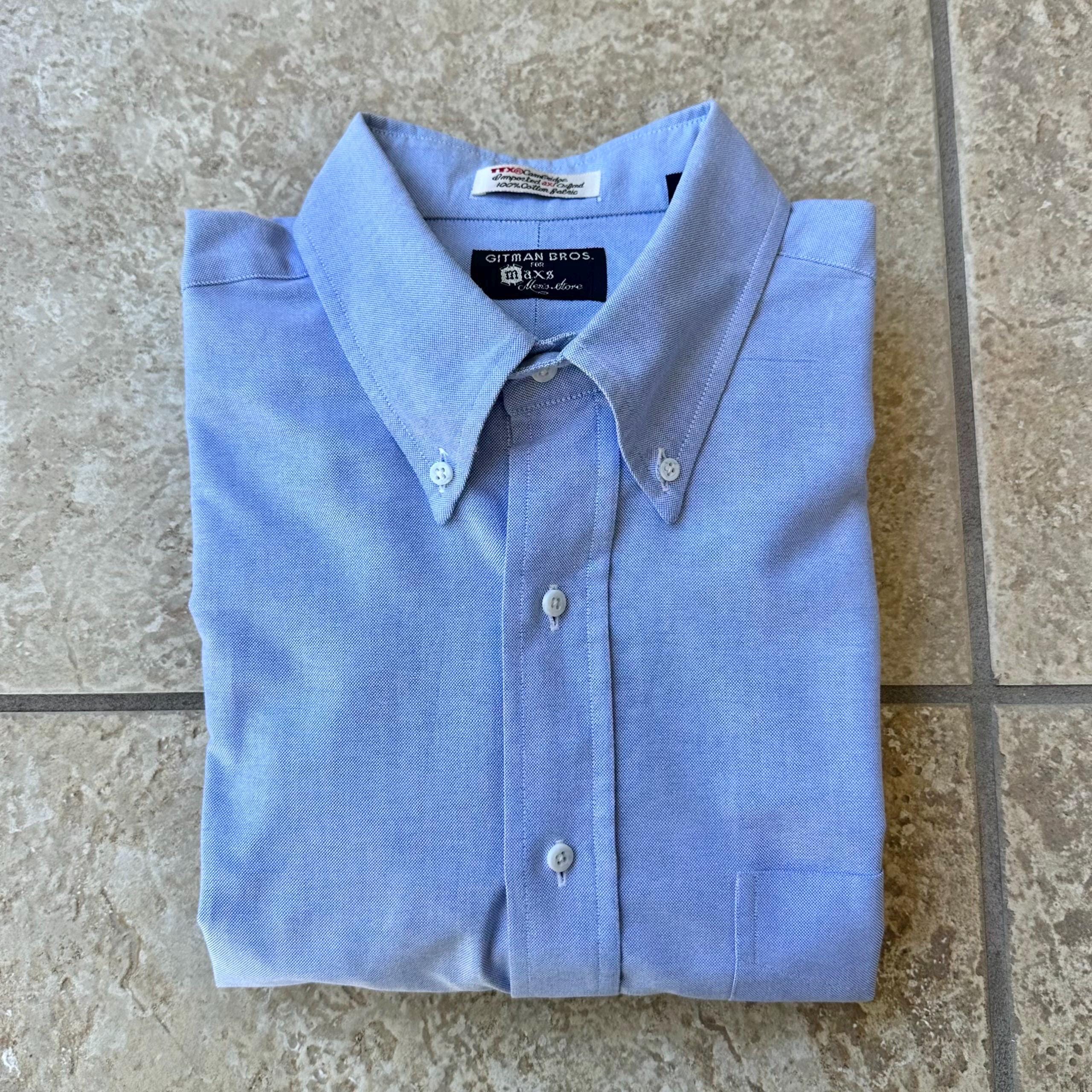 Vintage Blue Oxford Cloth Button Down Shirt | 16.5 - 33 | GITMAN