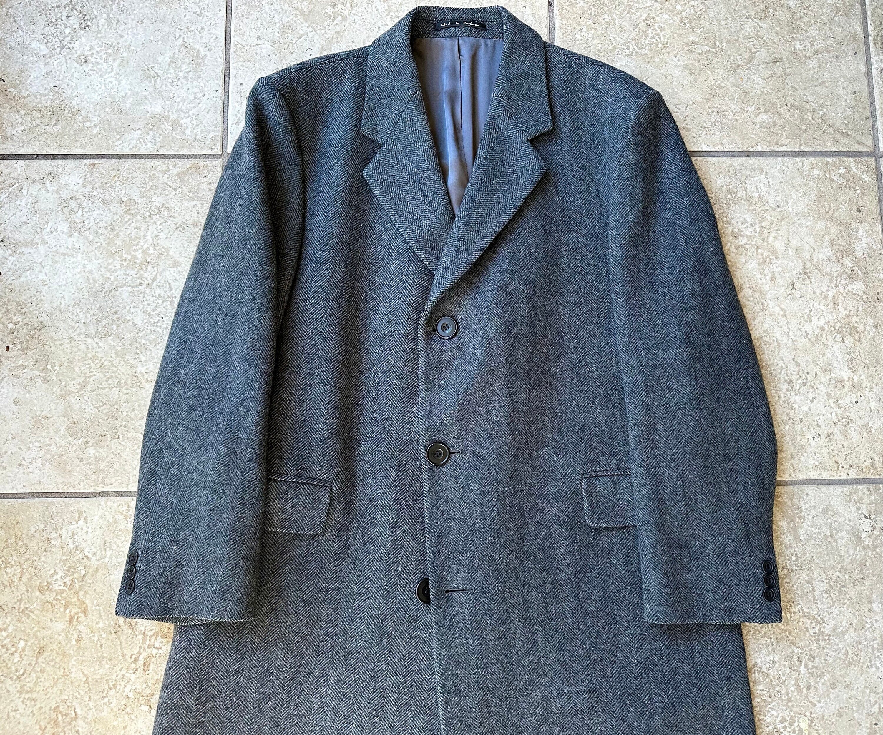 80s Tweed Overcoat - Etsy