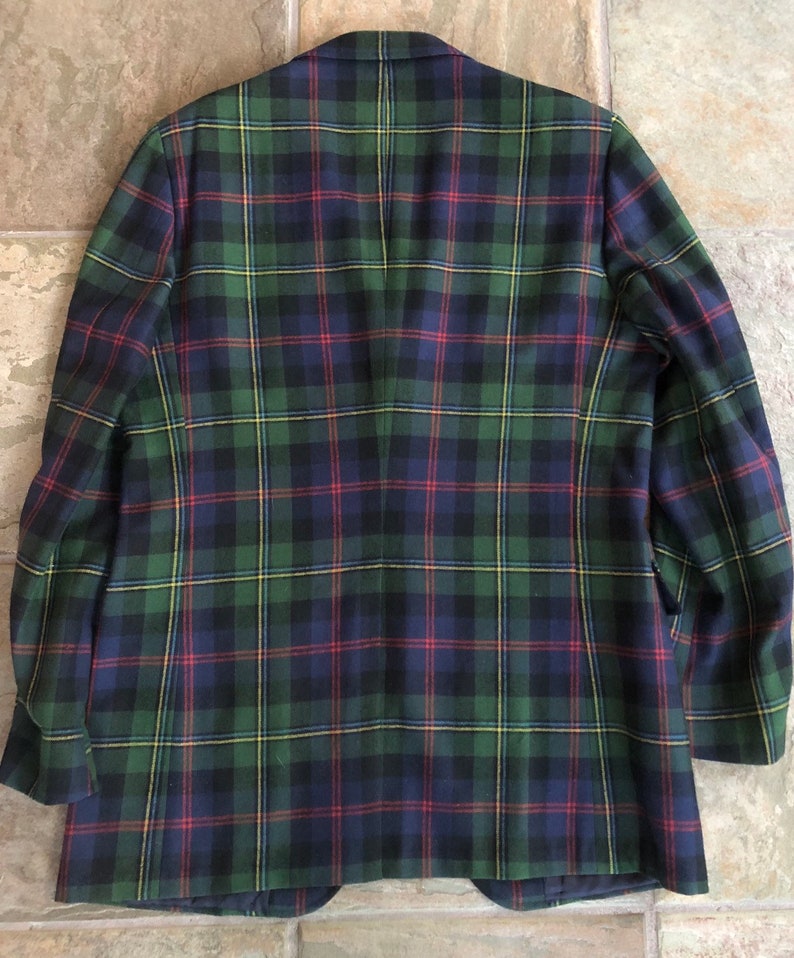 Vintage CORBIN Flannel Wool Tartan Plaid Sack Sport Coat 39 | Etsy