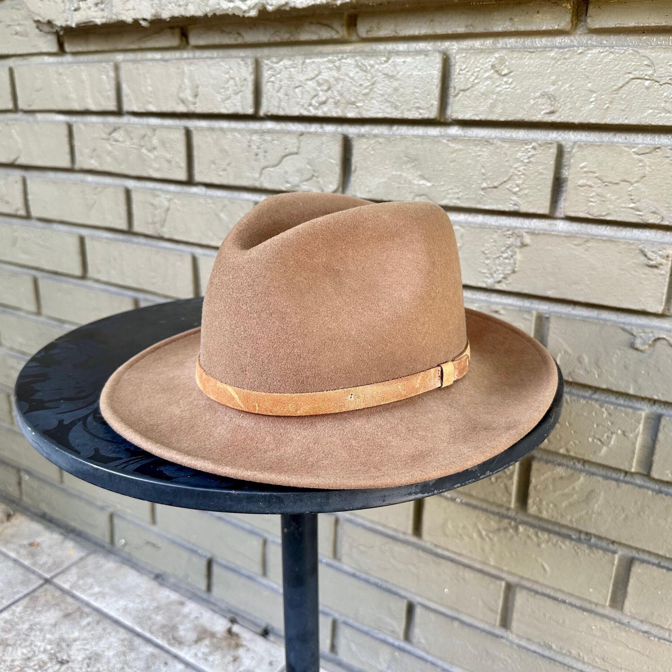 Vintage Light Brown Wool Felt Hat | Size Medium | DORFMAN  display picture 1