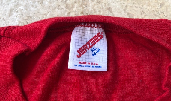 Vintage JERZEES Red Logansport Concert Short Sleeve T Shirt
