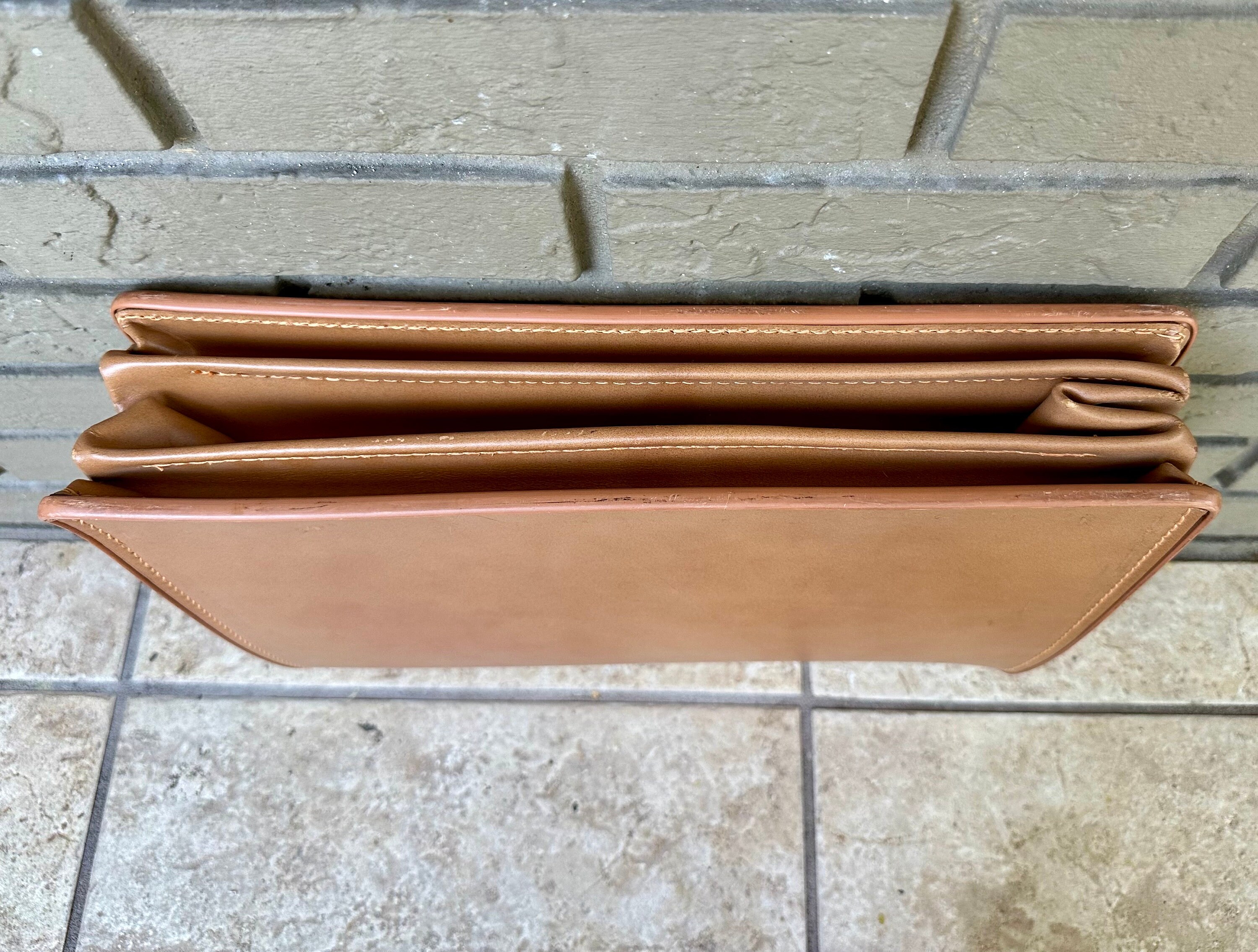 ANCIEN PORTE DOCUMENT classe dossiers noir Vintage skaï Serviette EUR 13,00 - FR