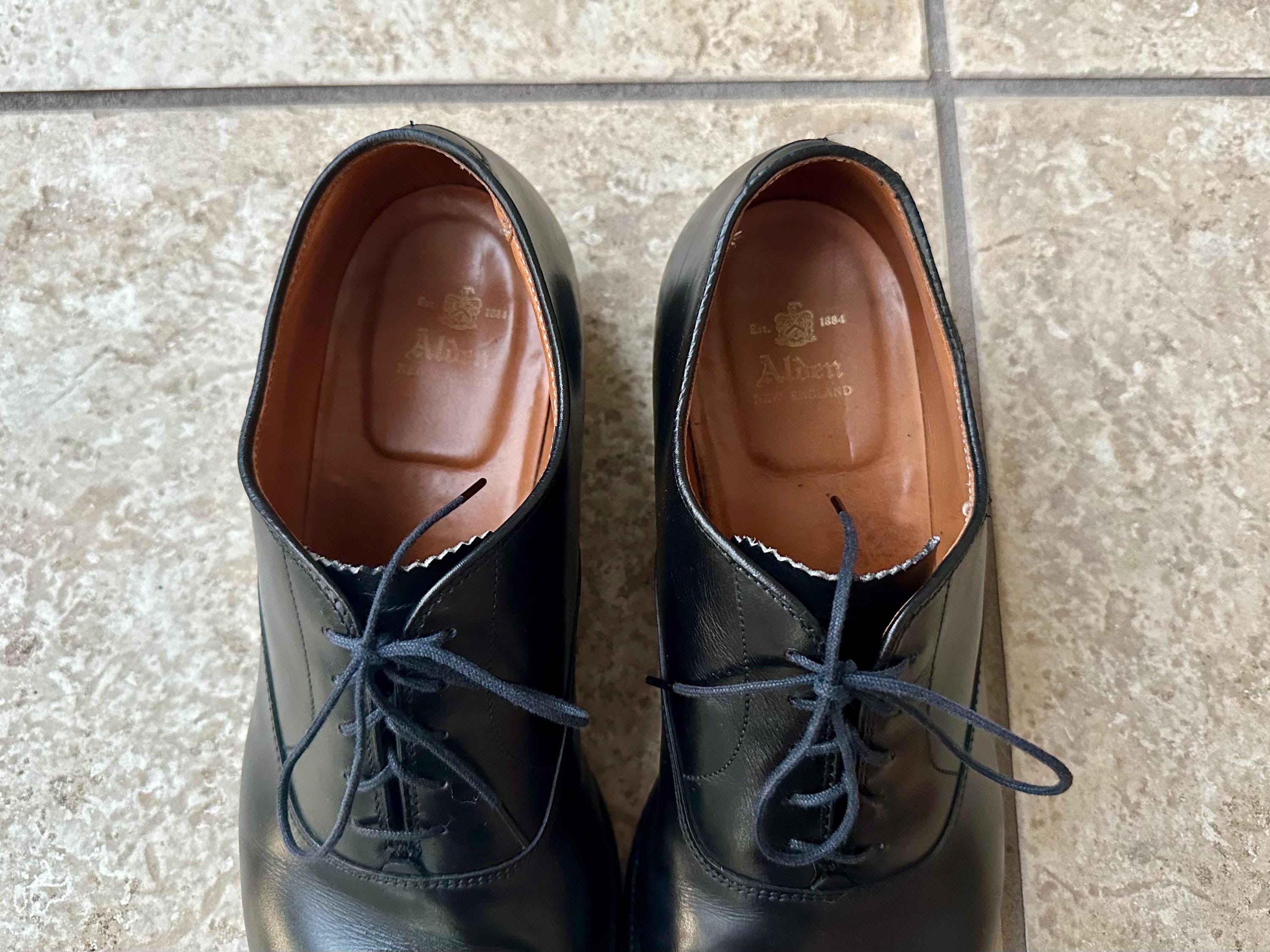 Alden New England Wingtip Black Leather Men’s Dress Oxford Shoes Size 11.5 A/C Alden Traditional Saddle Oxford – BROGUE main image 4