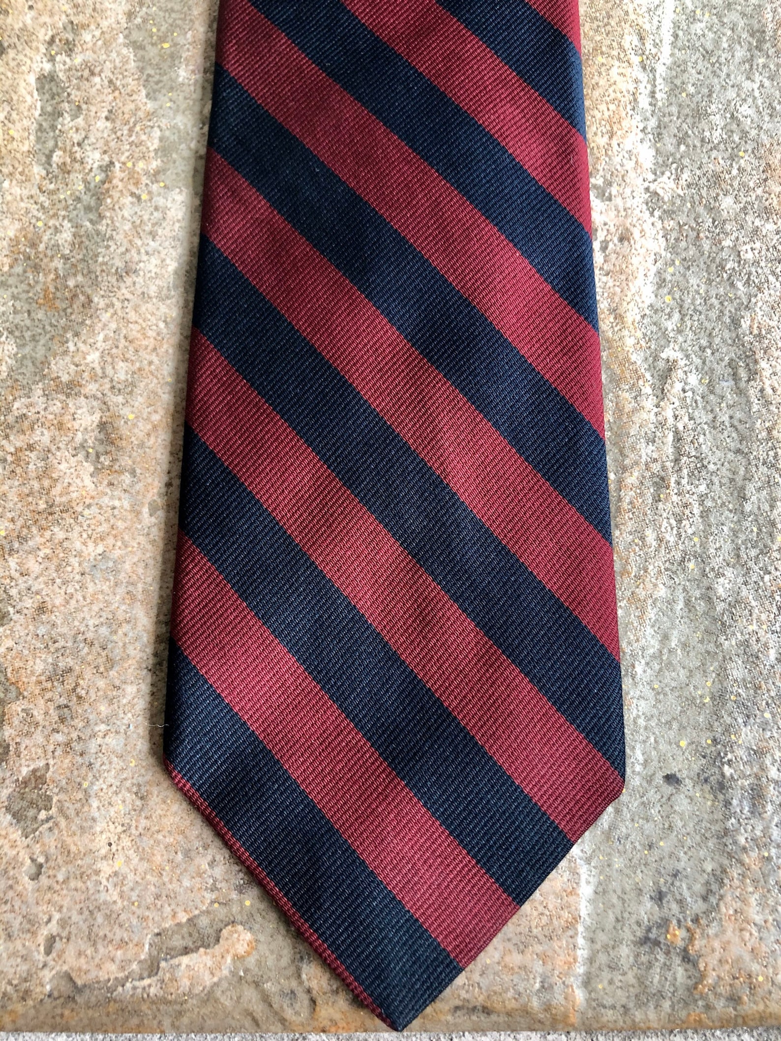 Vintage Silk Repp Red & Blue Regimental Striped Tie Ivy League | Etsy