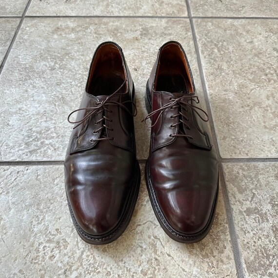 靴 60s Grenson Brown Plain Toe Blucher Vintage Dark Brown