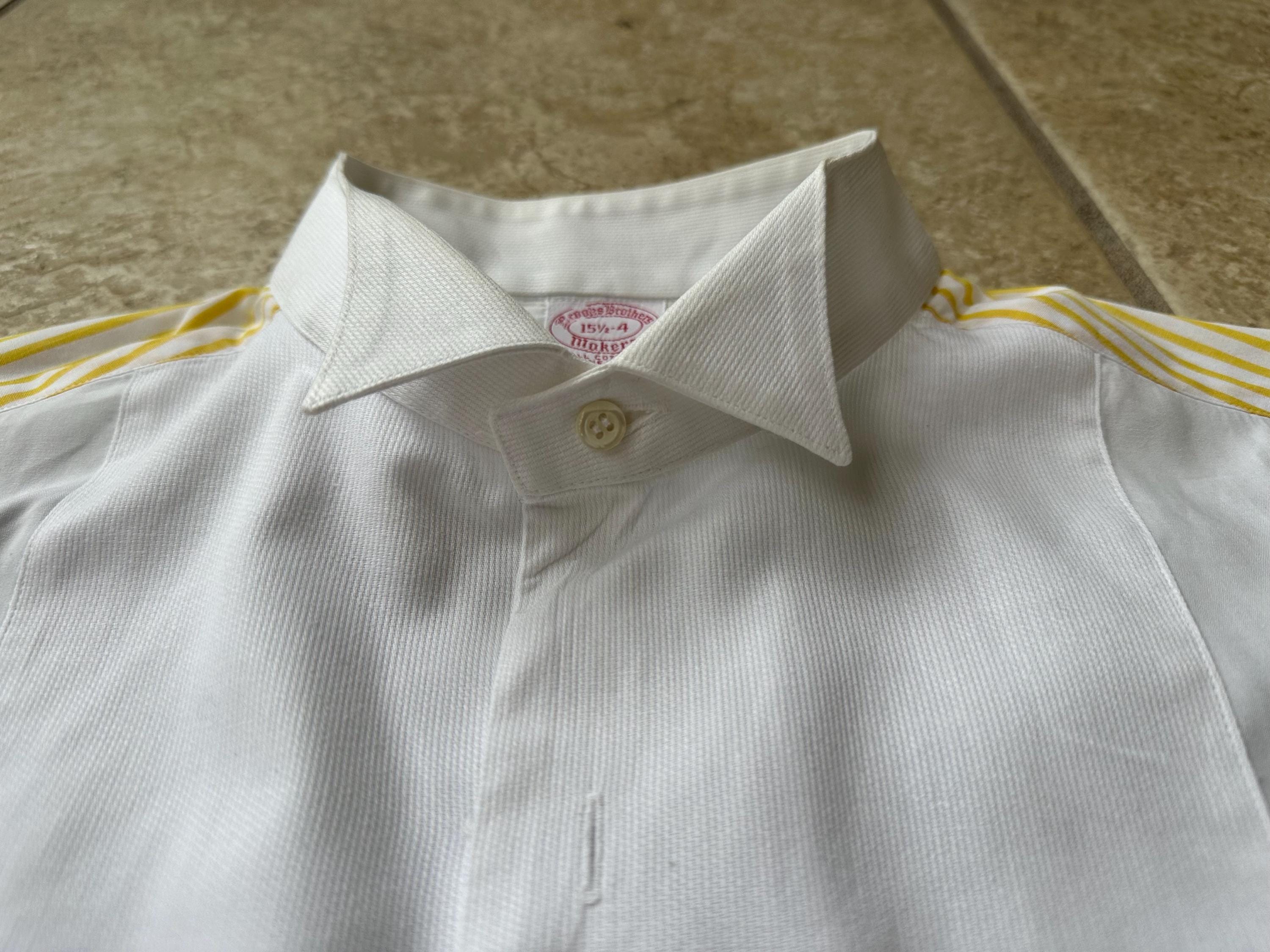 Vintage BROOKS BROTHERS Striped Tuxedo Fun Shirt | 15 - 34