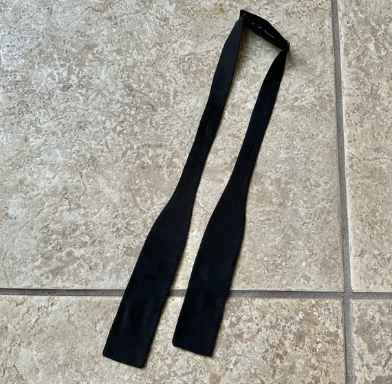 1960s Black Silk Barathea Bow Tie | Ivy League Tr… - image 2
