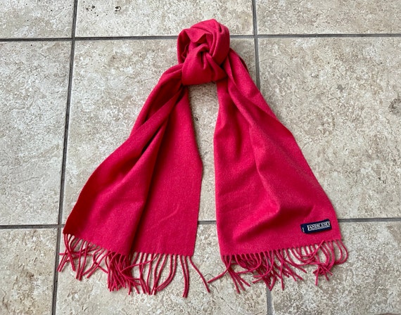 Vintage LANDS END Pink Cashmere Scarf | Ivy Leagu… - image 4