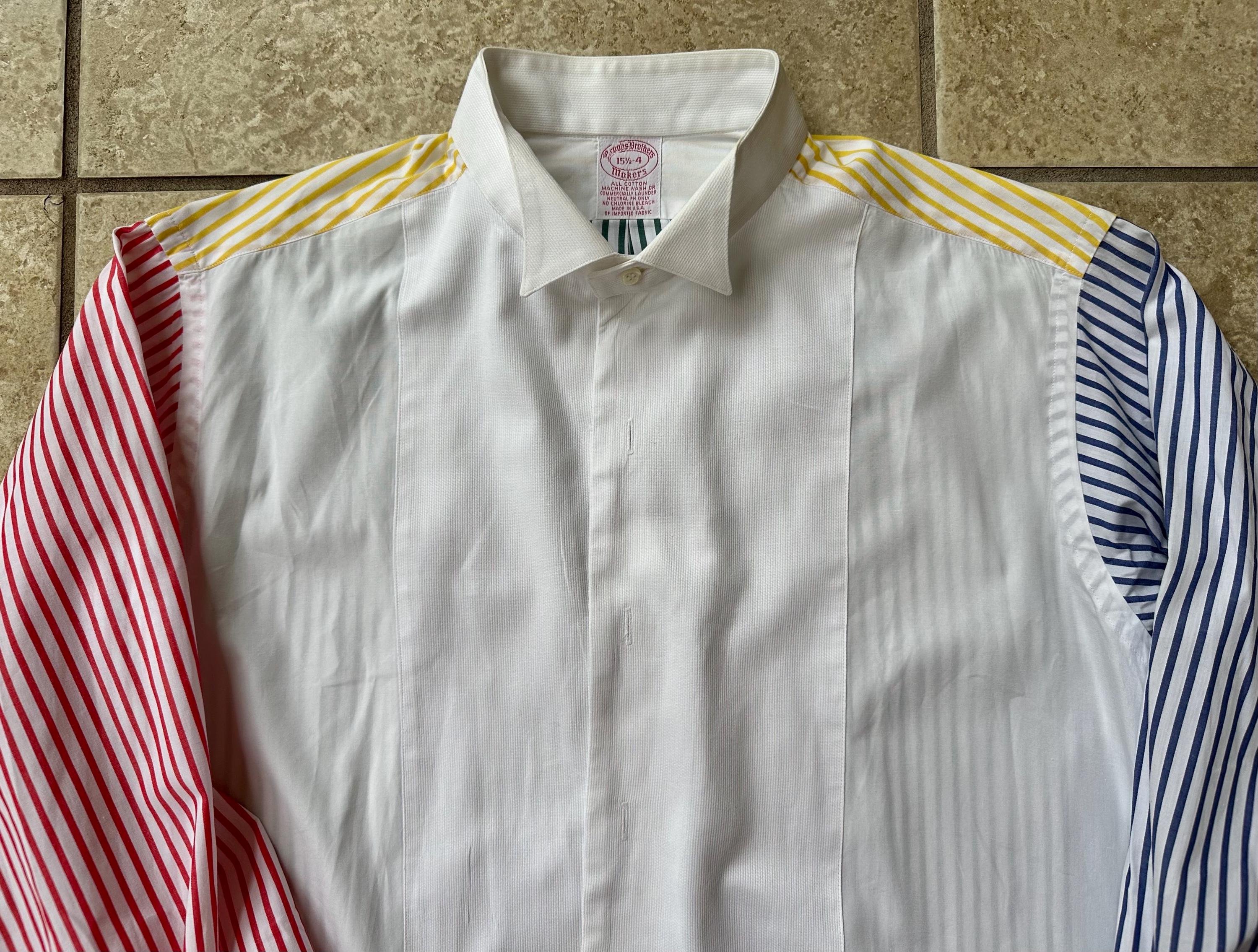 Vintage BROOKS BROTHERS Striped Tuxedo Fun Shirt | 15 - 34 Vintage BROOKS BROTHERS Striped Tuxedo Fun Shirt | 15 - 34