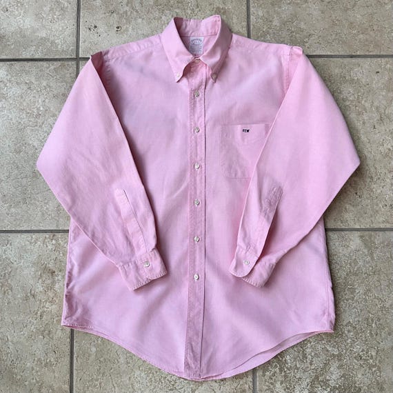 brooks brothers pink dress shirt Mens Pink Oxford Shirts