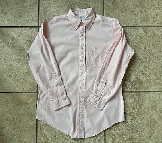 Vintage BROOKS BROTHERS Pink Pinpoint Oxford Cloth Button Vintage BROOKS BROTHERS Pink Pinpoint Oxford Cloth Button