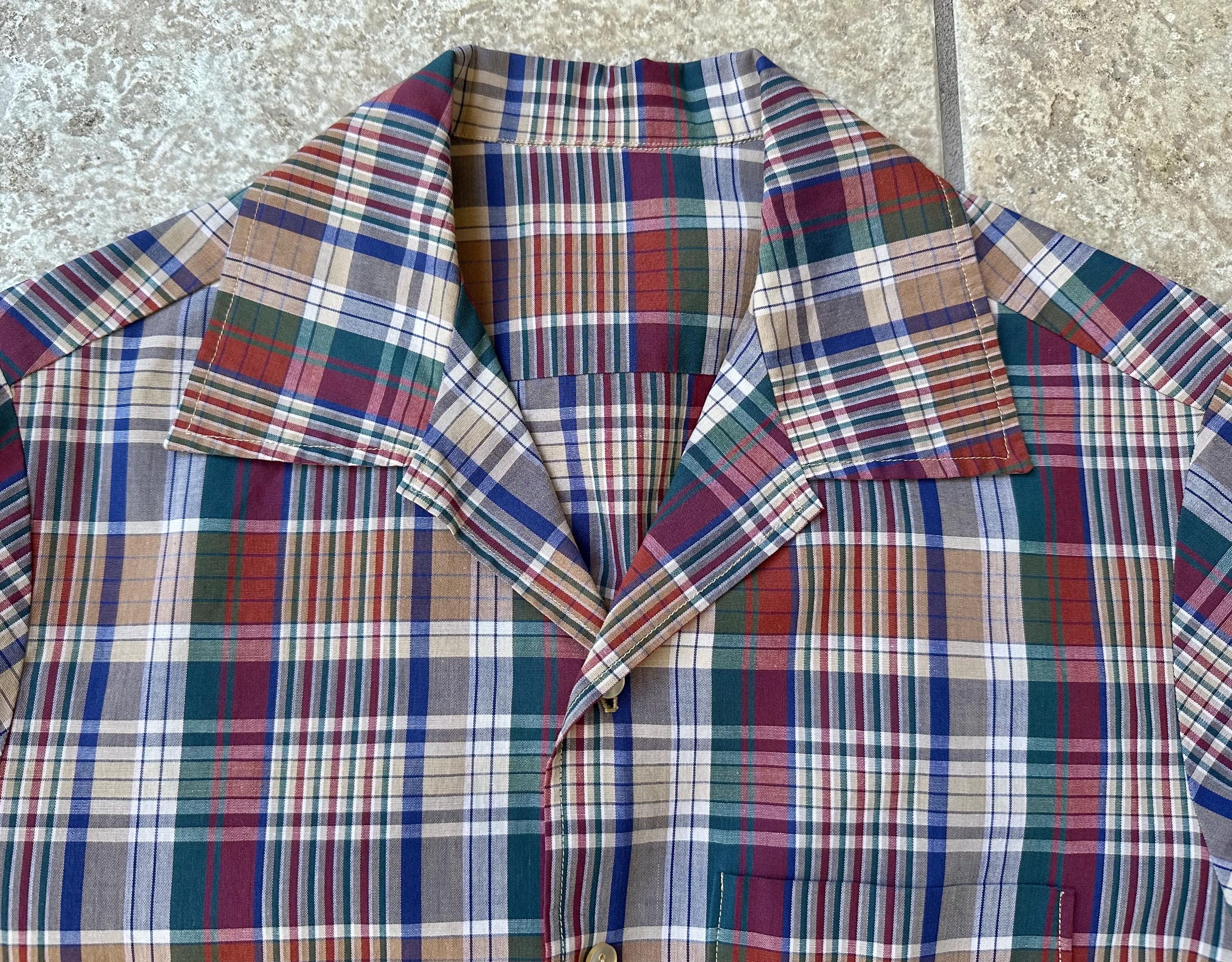 トップス 60s vintage check pattern shirt Vintage NOS 1960s Red White Gingham Check Button Down Shirt
