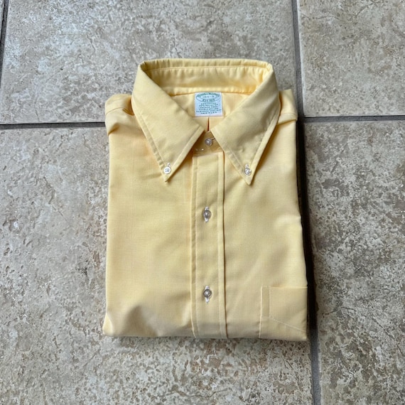 デッドストック BROOKS BROTHERS イエロー オックスフォード布 ボタン