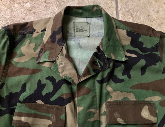 Vintage US Air Force Woodland Camo Cotton BDU Veste Moyen 88e groupe medical militaire des Etats Unis Etsy France