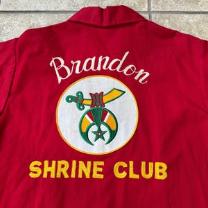 1970s Red Twill Chainstitch Jacket | Large | SHRINE CLUB K-Brand Made in USA