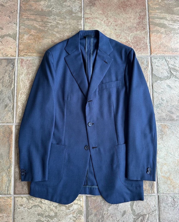Vintage BRIONI Dark Blue Fresco Wool Sport Coat | 38 Regular