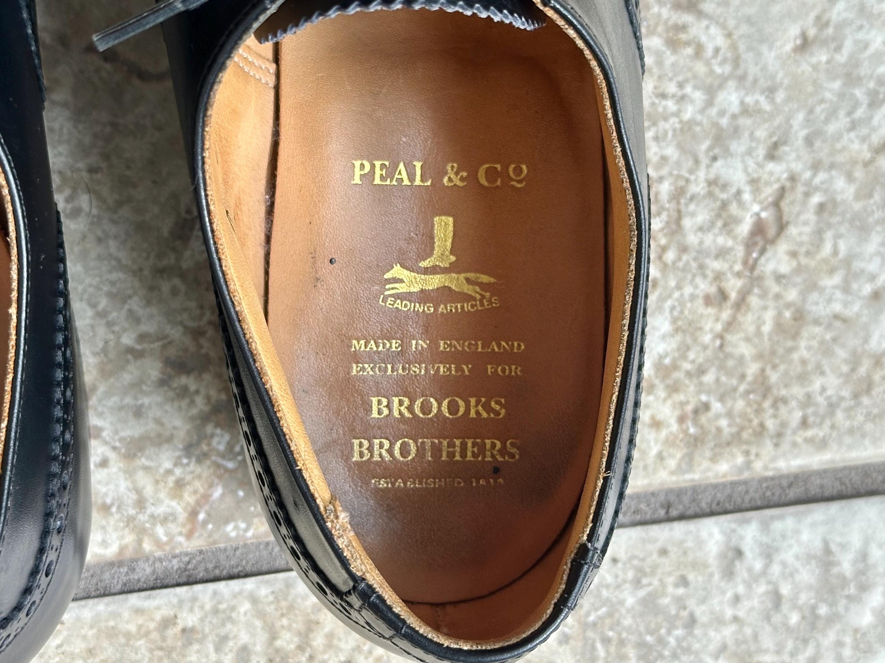 ヴィンテージ PEAL & CO ブラックカーフスキン ウィングチップ