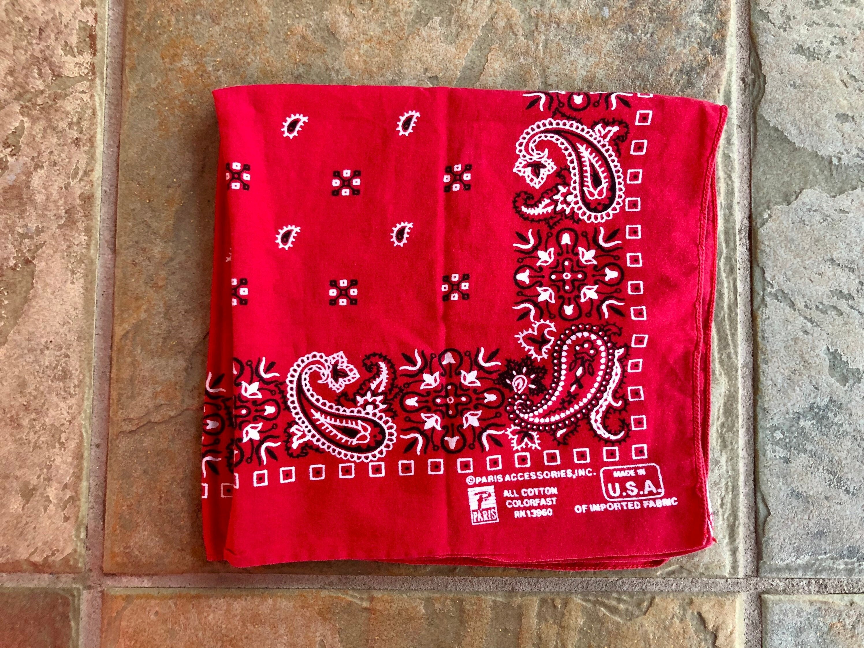 Paisley bandana Swarovski White×Red Paisley bandana Swarovski White×Red（Narrow Red Paisley with