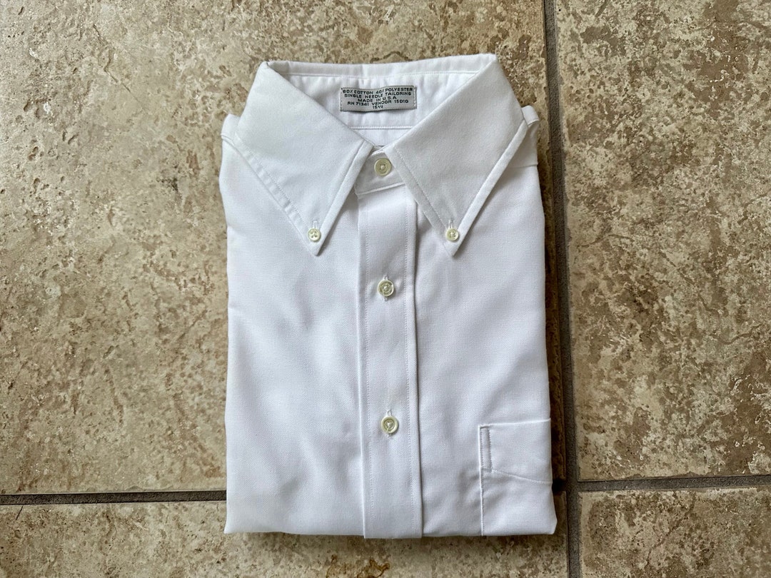生成り80s Est.1818 Oxford button down shirt 80s mens oxford shirt - Gem