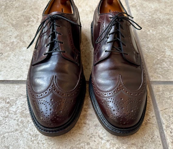 Vintage FLORSHEIM Brown Shell Cordovan Long Wing Bluchers | Size