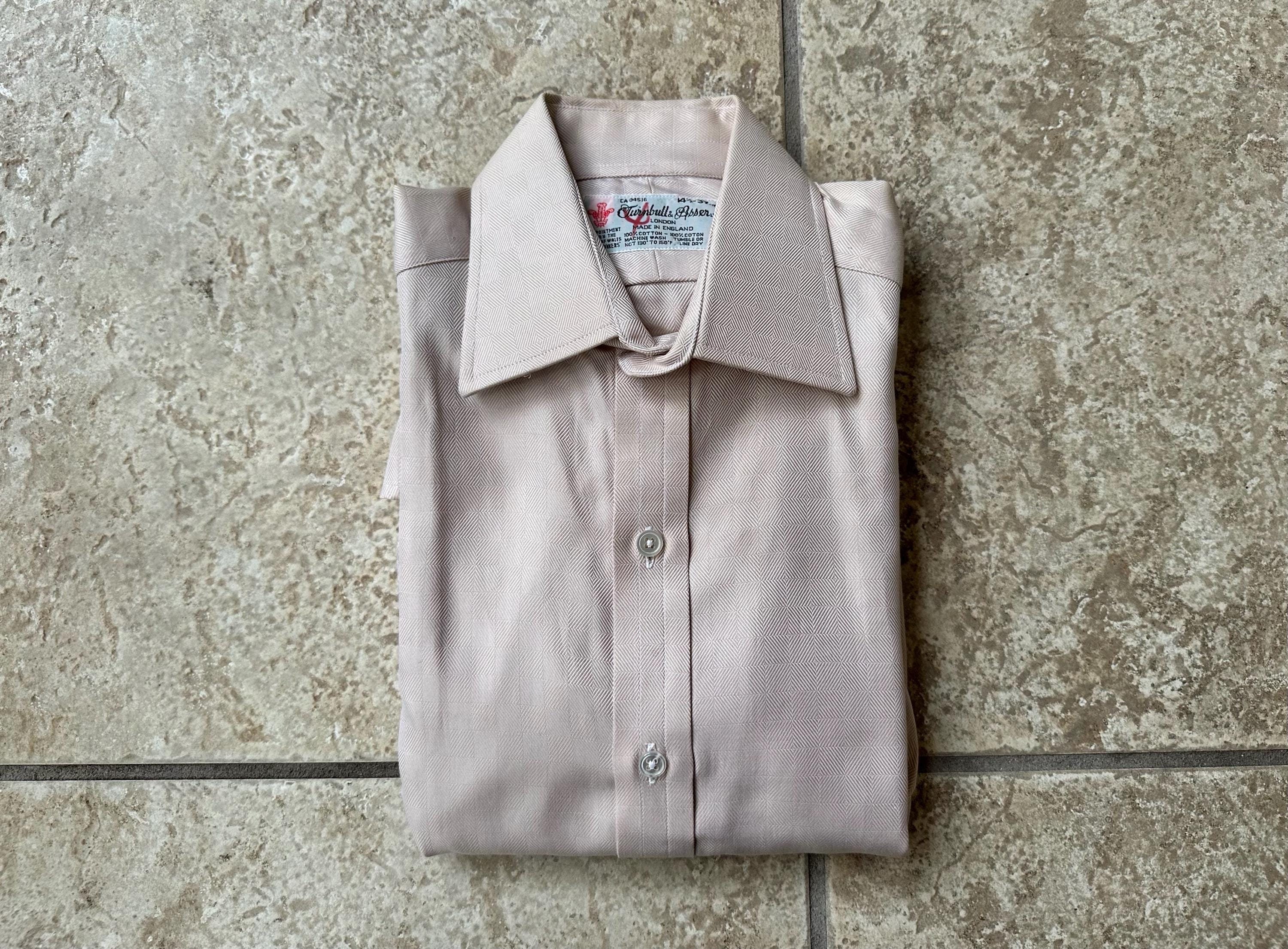 Vintage TURNBULL & ASSER Beige Diamond Weave Cotton Dress