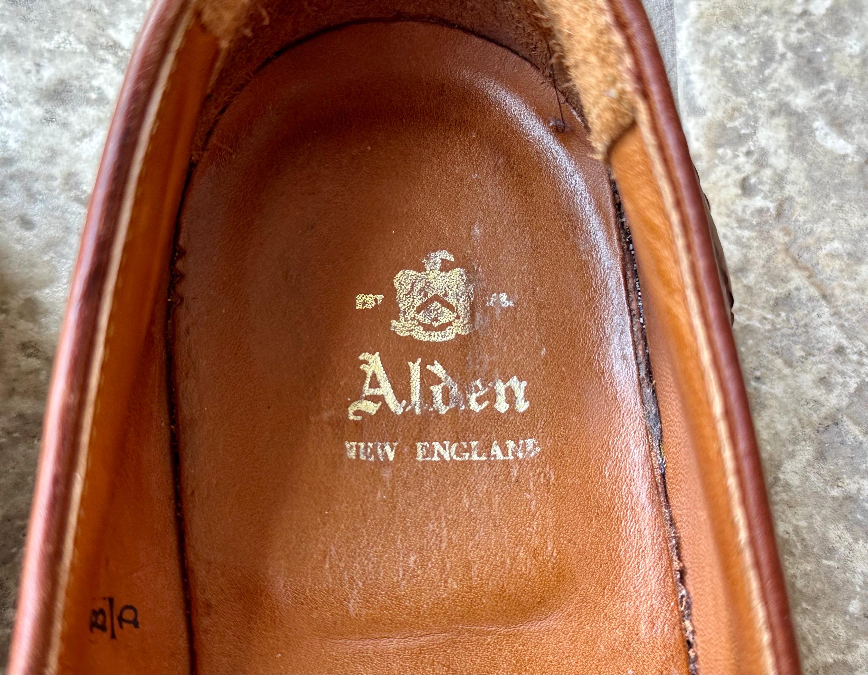 Vintage ALDEN Tan Calfskin Leather Slip-on Loafers | Size 11 