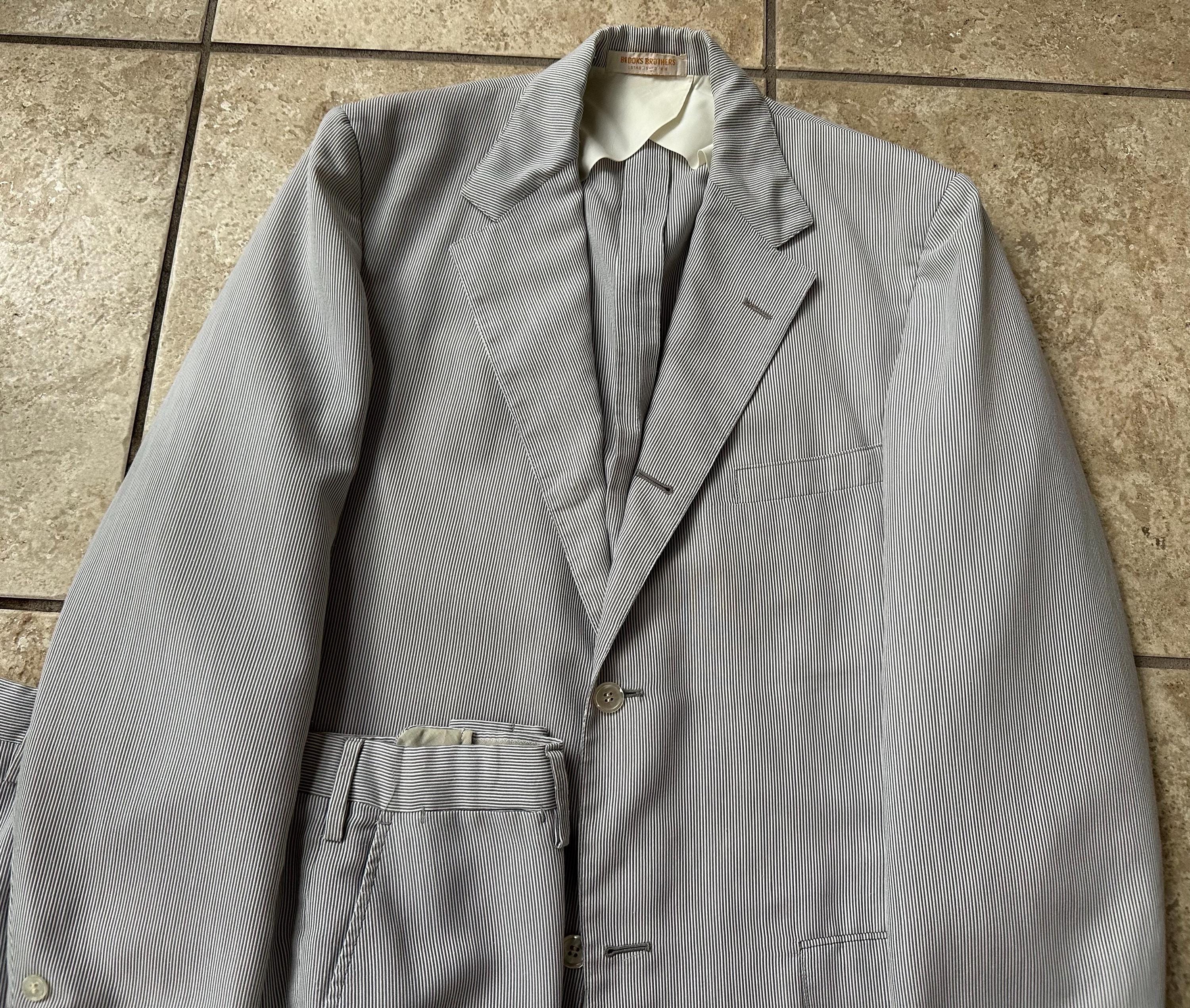【超お買い得！】 Gray BROTHERS BROOKS 1970s Striped Sack Wear N' Wash Pincord ジャケット・アウター
