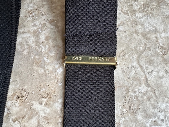 Deadstock Black Elastic Suspenders Braces | CAS I… - image 4