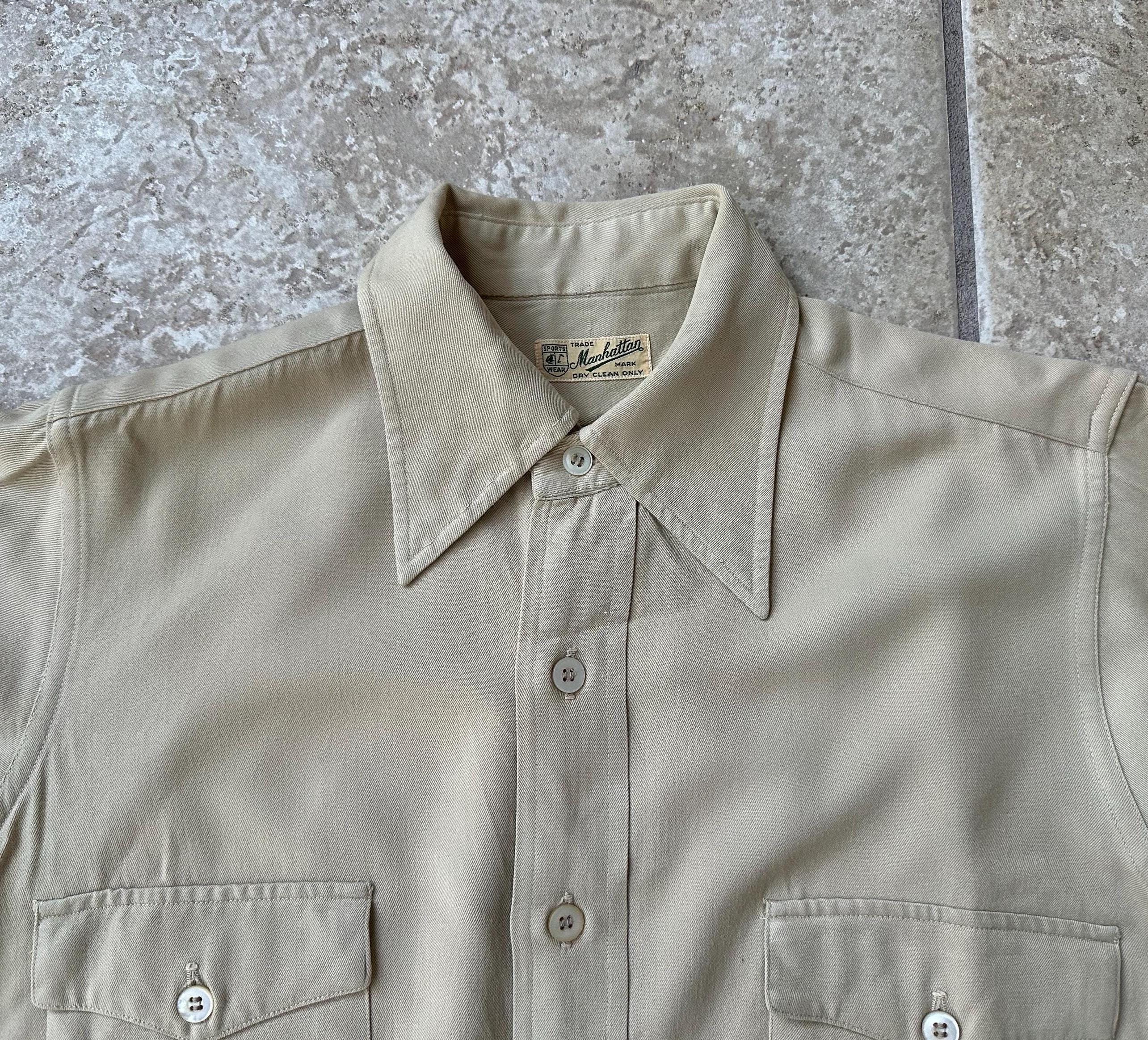 50s Gabardine Shirt - Etsy 50s Gabardine Shirt - Etsy