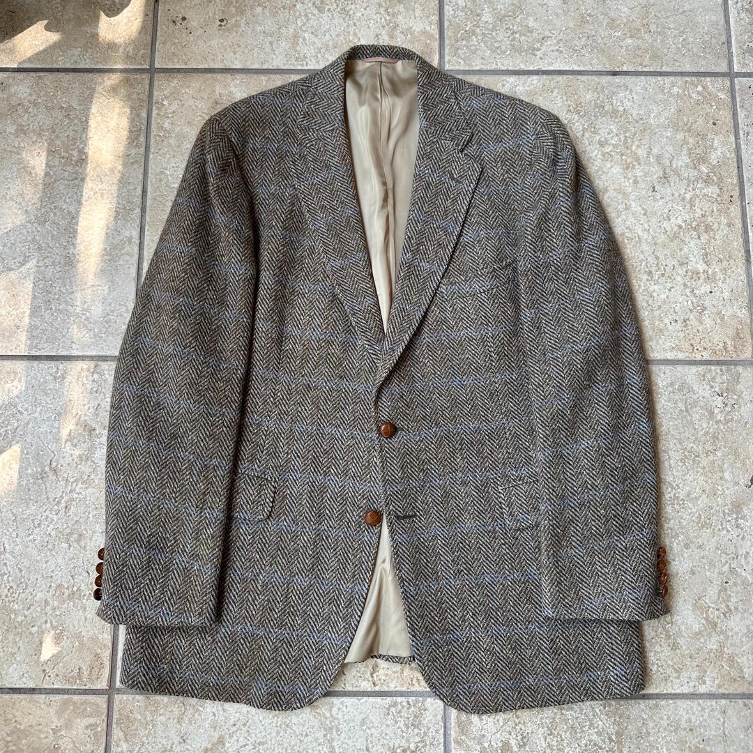ヴィンテージ CHAPS RALPH LAUREN グレー & ブラウン ヘリンボーン