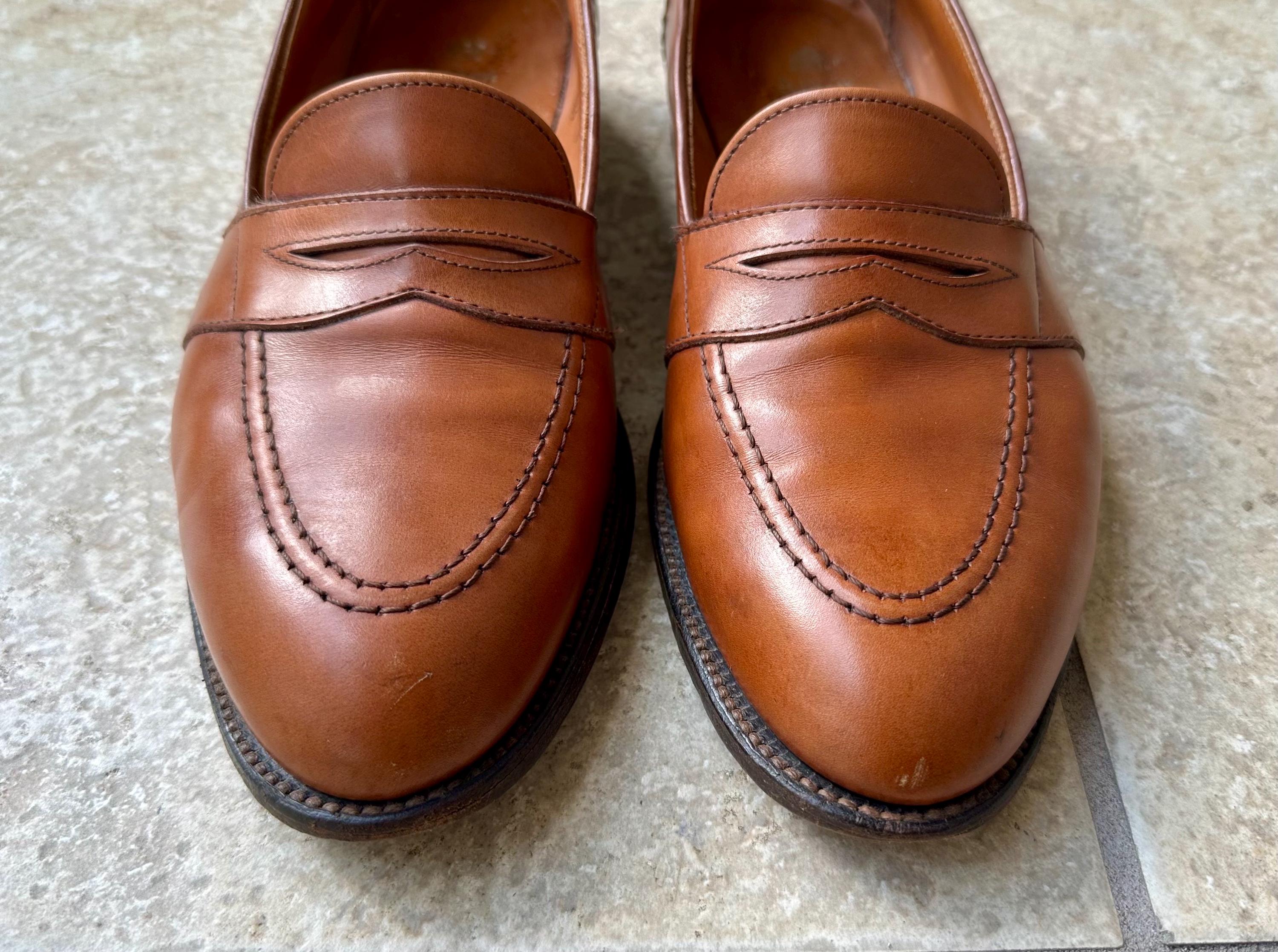 Vintage ALDEN Tan Calfskin Leather Slip-on Loafers | Size 11 