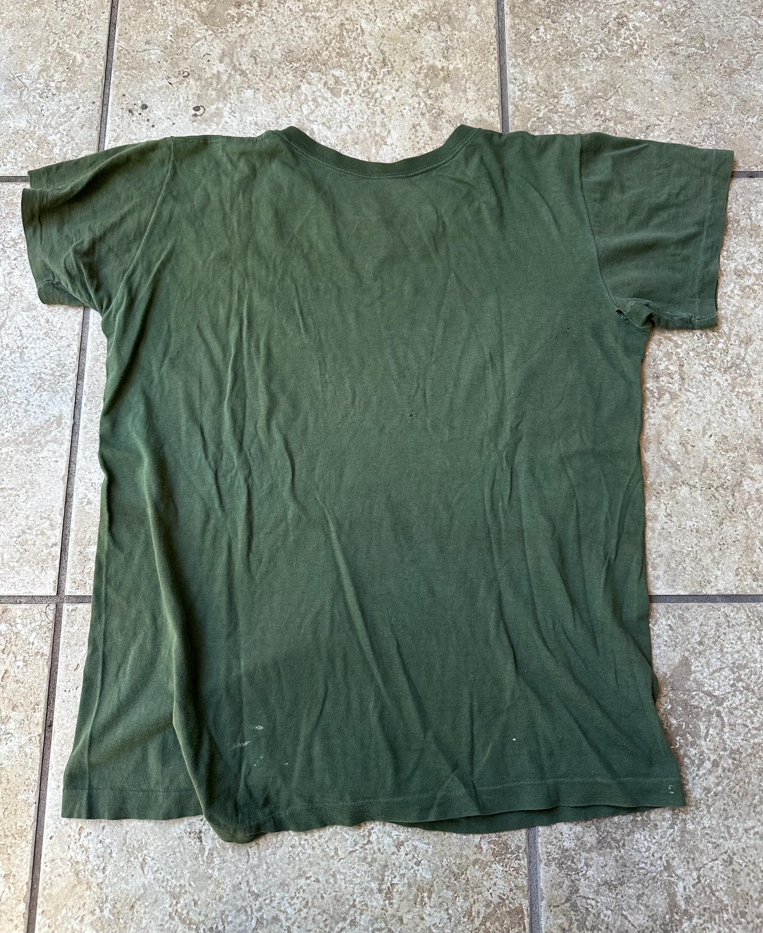 1940s Green USMC Skivvy T Shirt | Medium | WWII United