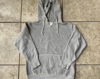 1960s Gray Cotton Hooded Sweatshirt | Small | DE-JAC Ivy League