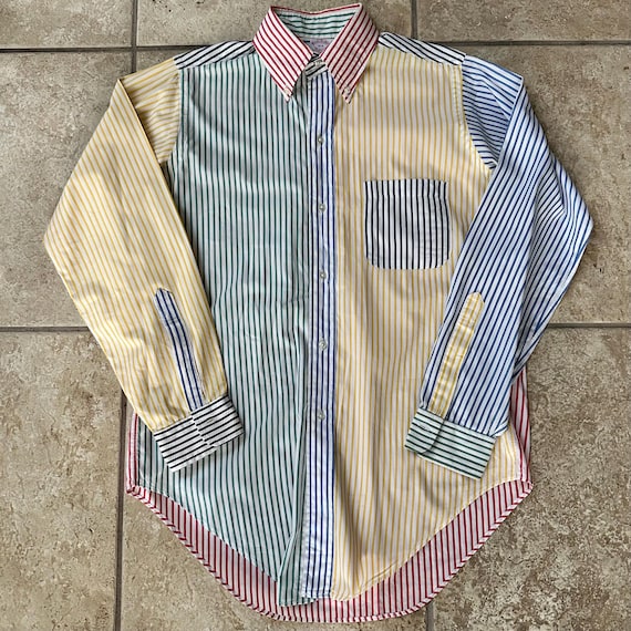 ヴィンテージ ブルックス ブラザーズ ストライプ コットン ファン