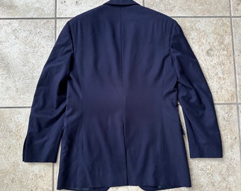 ヴィンテージ ポロ ラルフローレン ネイビーブルー フランネルウール