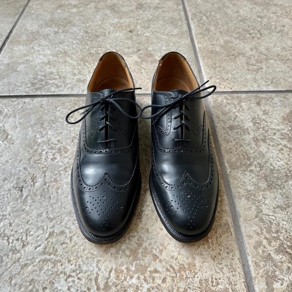 Peal & Co Brooks Brothers別注 イギリス製 ヴィンテージ PEAL & CO ブラックカーフスキン ウィングチップ