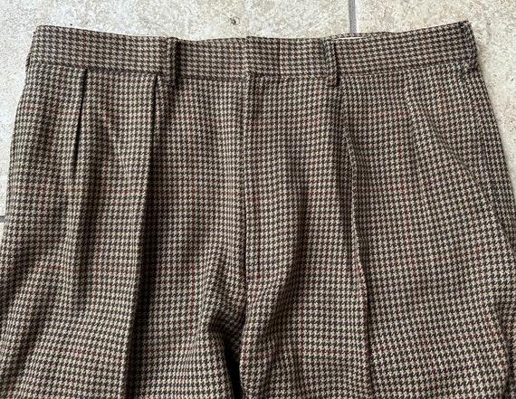 Vintage POLO RALPH LAUREN Brown Houndstooth Check… - image 4