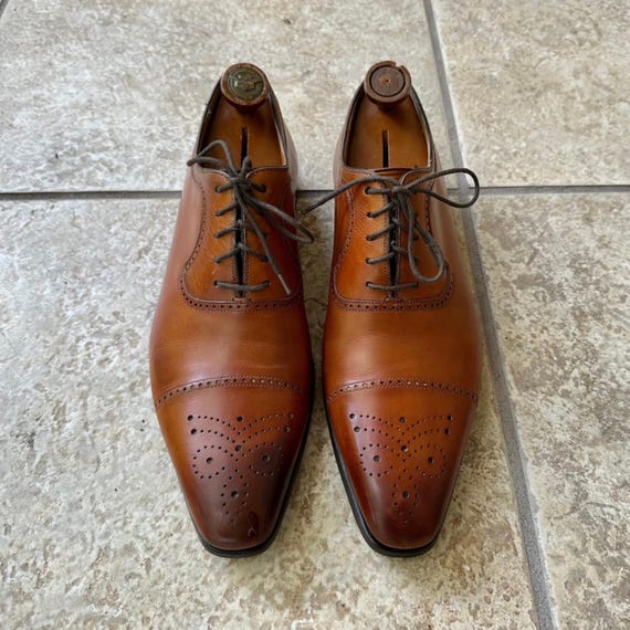 Edward Green Paul Stuart Brogue Wingtip Lace Up Oxford Derby Dress Shoes England Edward Green DERBY 8.5E 202 Old Factory Paul Stuart main image 4