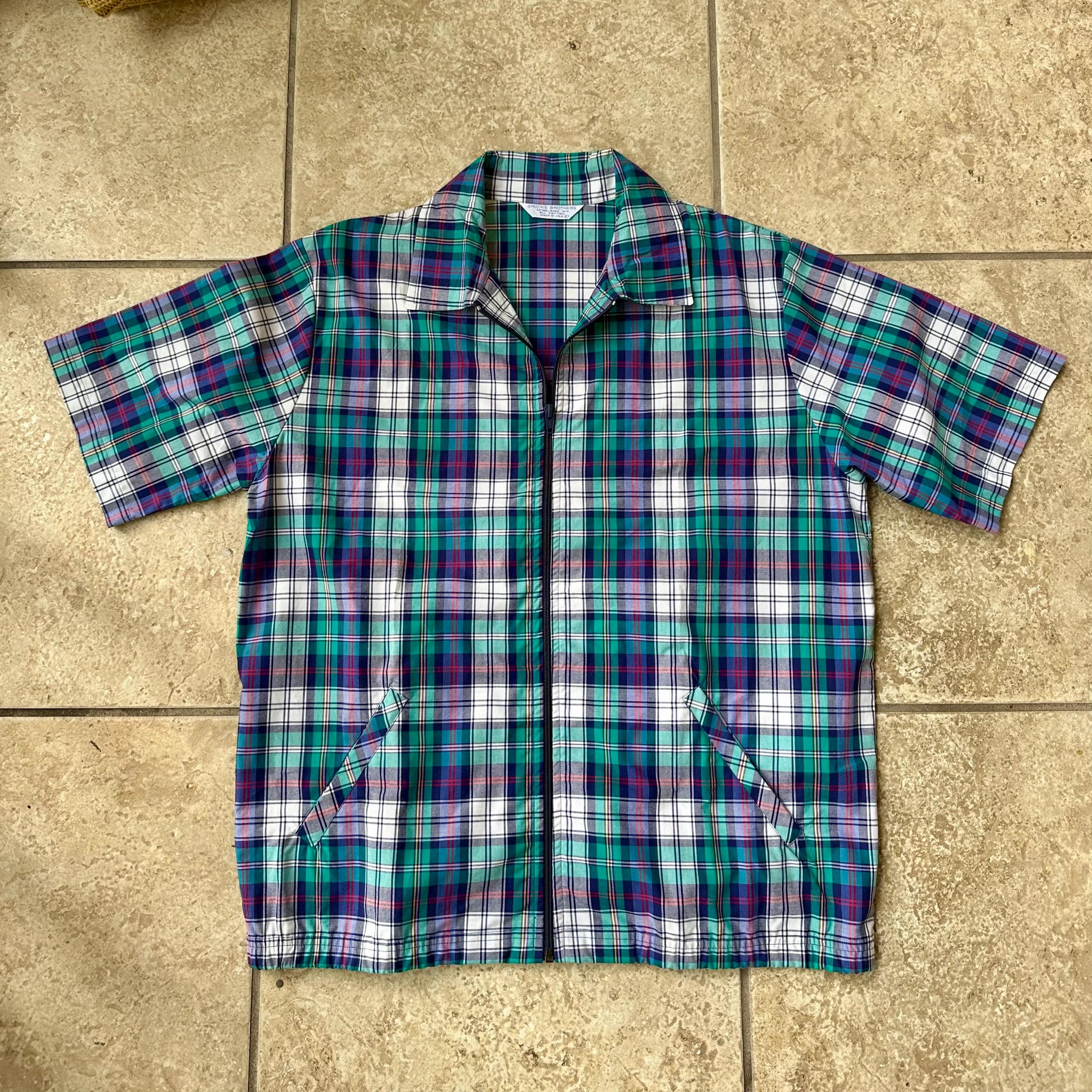 90's USA-made Brooks Brothers plaid BD shirt