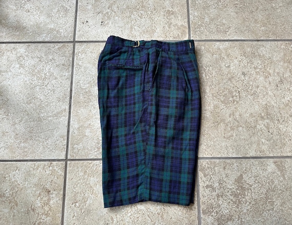 1950s Black Watch Tartan Flannel Wool Shorts Size 27 SMARTAIR Ivy League Trad Etsy Canada